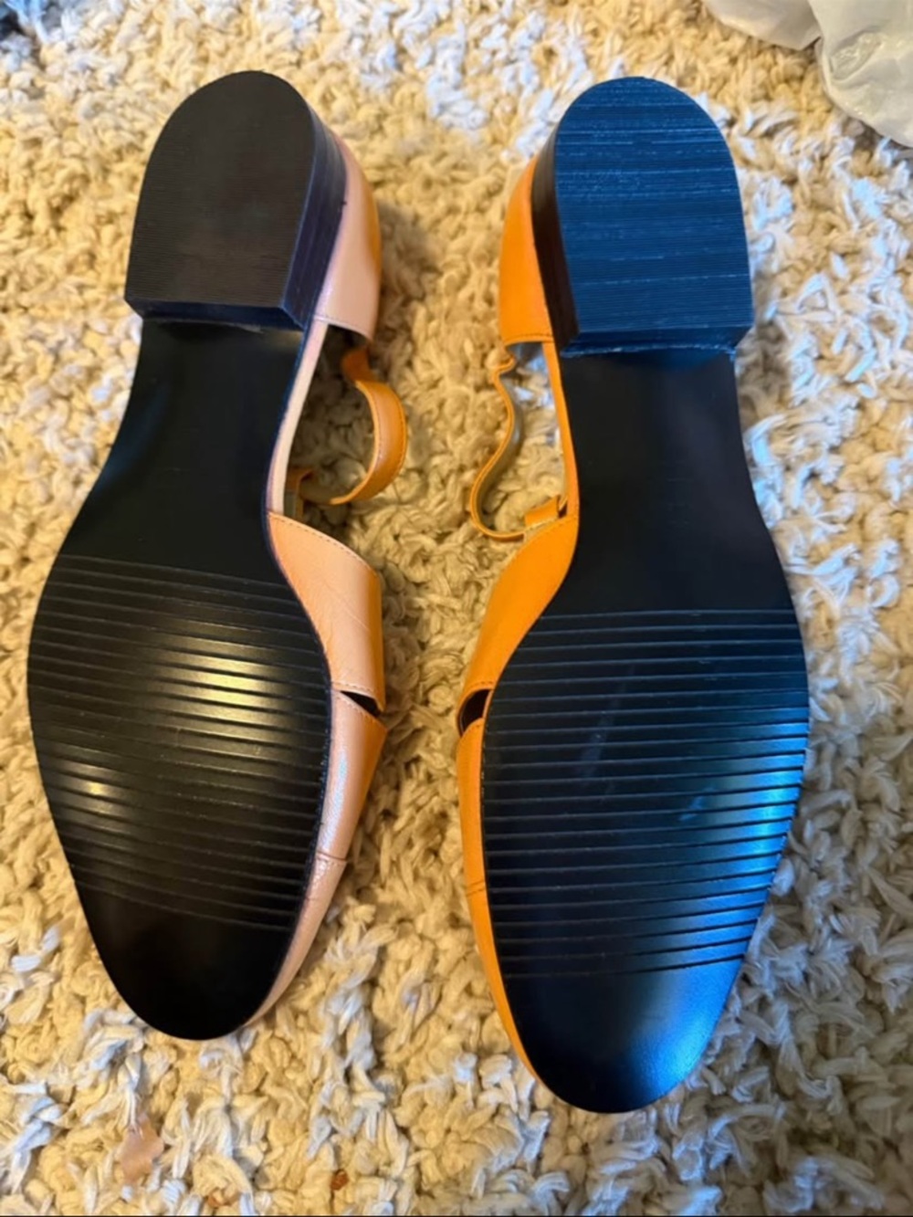 David Tate Peach T-Strap Leather Loafers - Picture 2 of 2